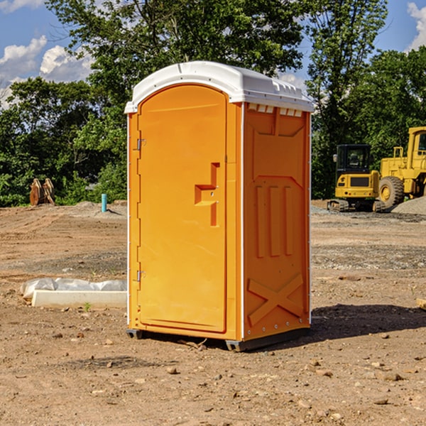 how often are the portable restrooms cleaned and serviced during a rental period in Kirkwood Illinois